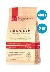 Grandorf Adult Indoor сухой корм для домашних кошек с ягненком и индейкой 400 гр. 